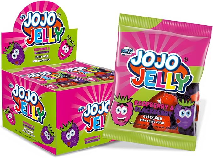 EVIZA JOJO Jelly Raspberry & Blackberry Gummy Candy 24 x 20G